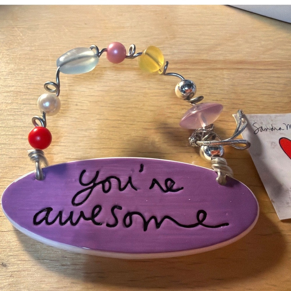 Sandra Magsamen Department 56 You're Awesome Ceramic Beaded Plaque 56.90210